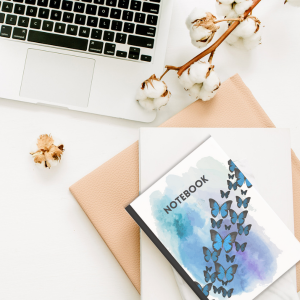 Notebook: Butterfly Notebook, Colorful Butterfly Pattern Composition Book, College Ruled Blank Lined Journal, Planner, Diary