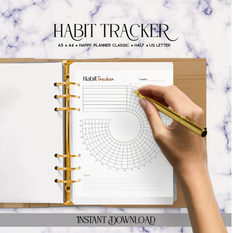 Circle Habit Tracker - Digital Download