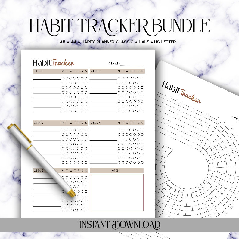 Habit Tracker Bundle - Digital Download