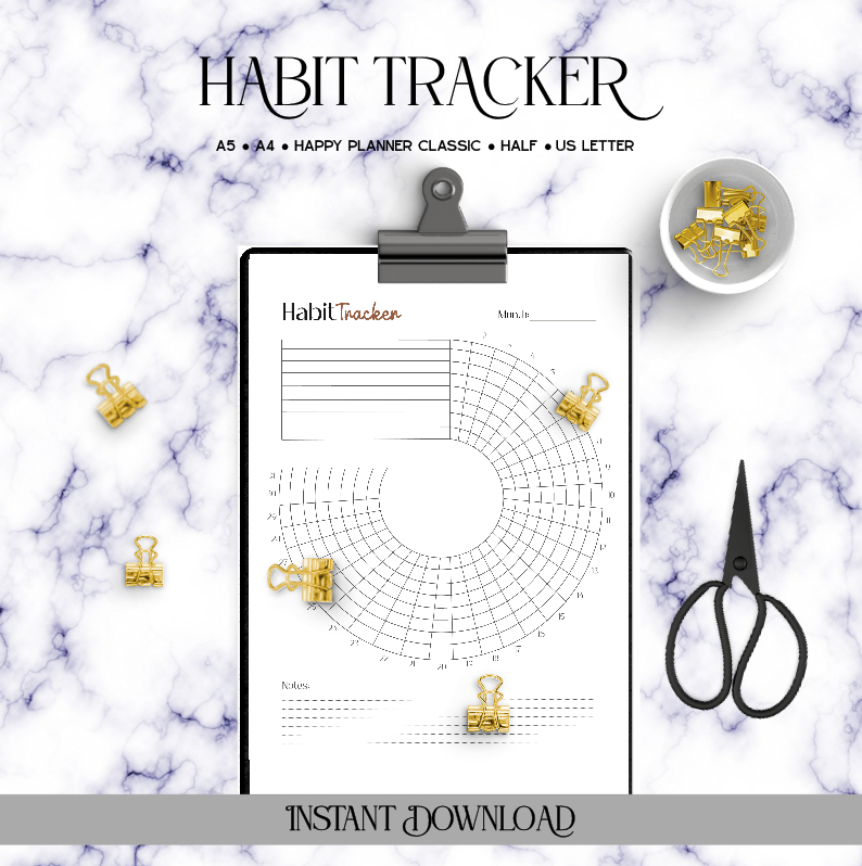 Circle Habit Tracker - Digital Download