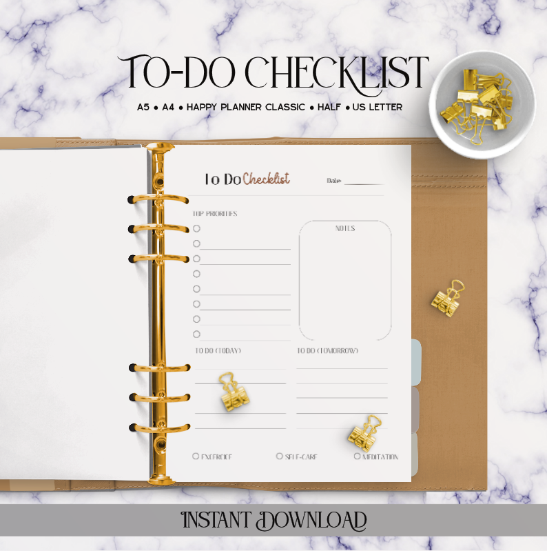 To-Do Checklist - Digital Download