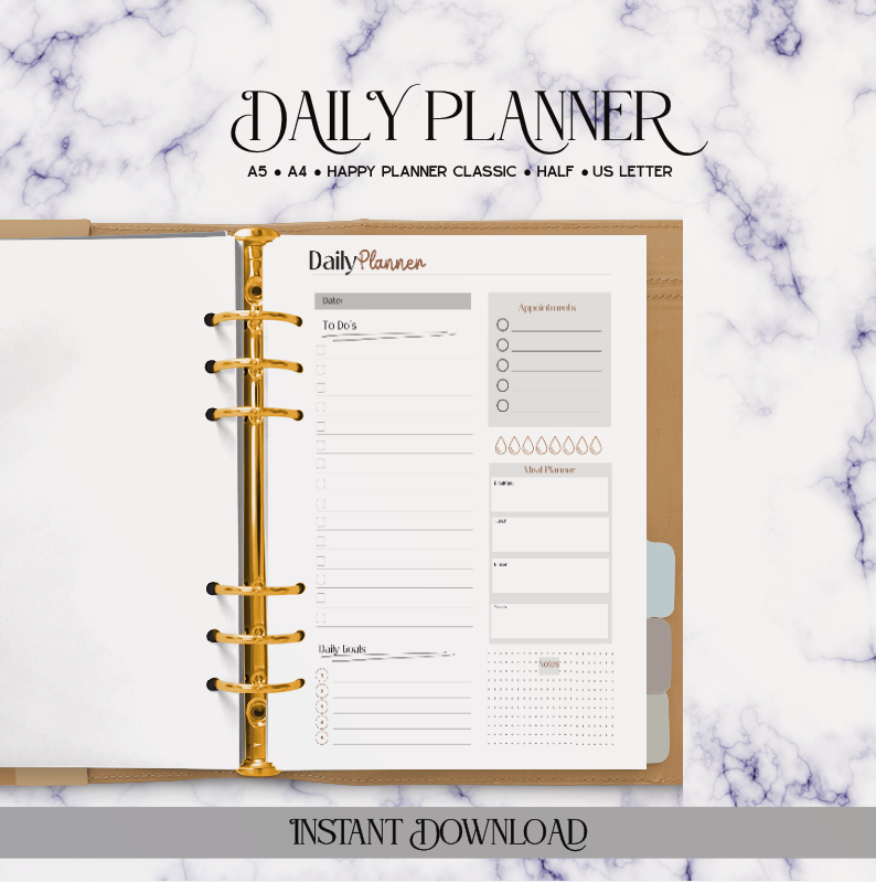Daily Planner - Digital Download