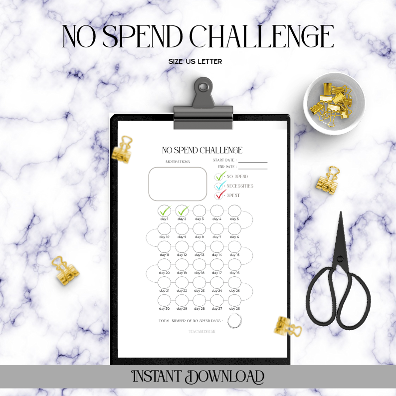 No Spend Challenge - Digital Download