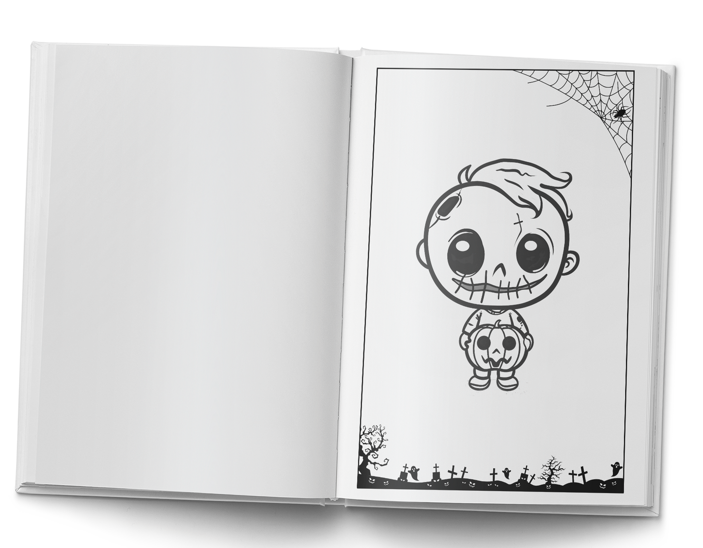 Kawaii Zombie Coloring Book