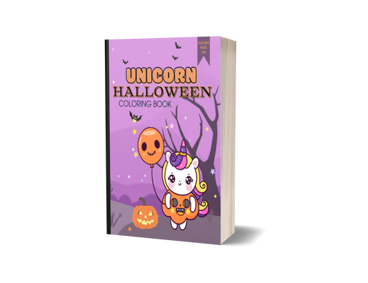 Unicorn Halloween Coloring Book for Kids Ages 4–8