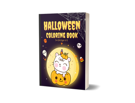 Halloween Coloring Book for Kids Ages 4-8