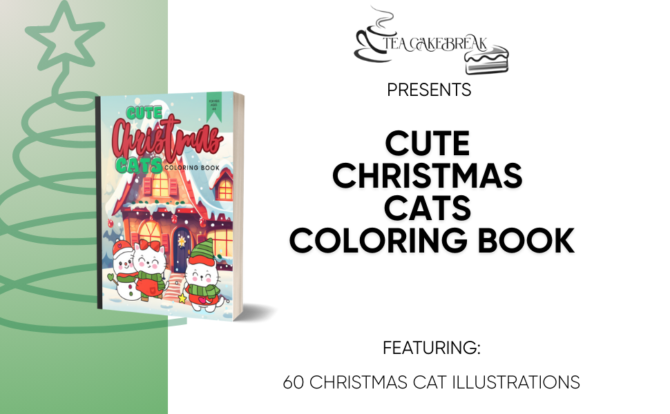 Cute Christmas Cats Coloring Book for Kids Ages 4-8