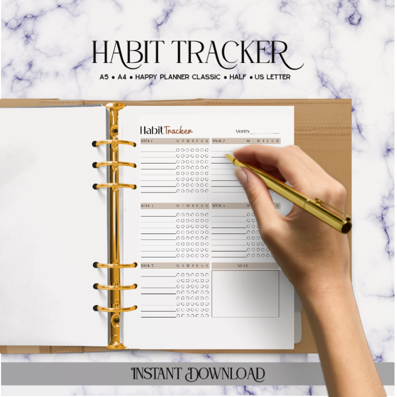 Standard Habit Tracker - Digital Download