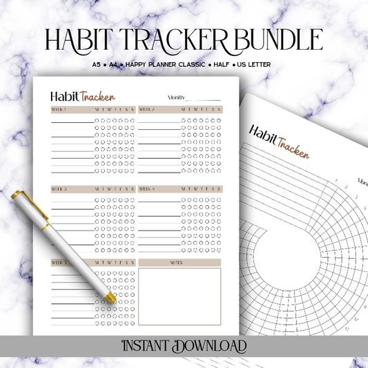 Habit Tracker Bundle - Digital Download