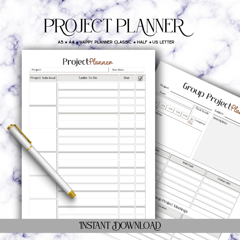 Project Planner - Digital Download