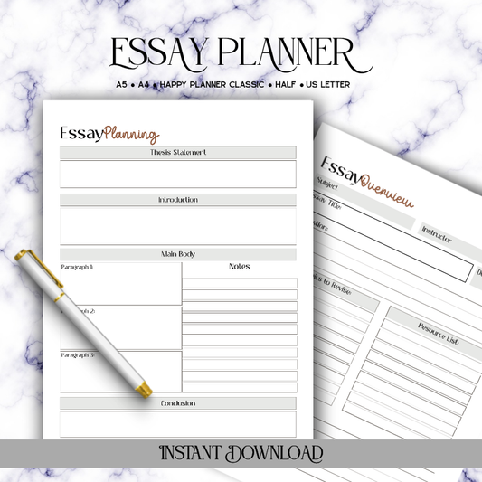 Essay Planner - Digital Download