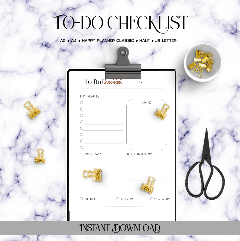 To-Do Checklist - Digital Download