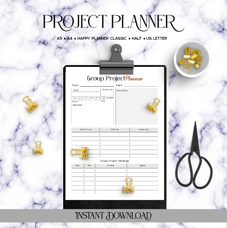 Project Planner - Digital Download