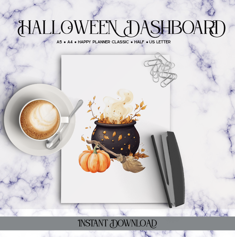 Halloween Planner Dashboard - Digital Download