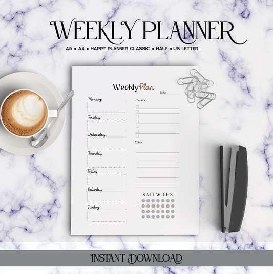 Weekly Planner - Digital Download