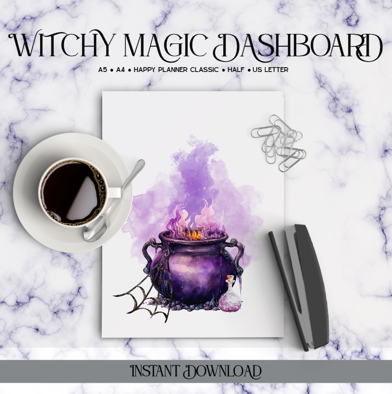 Witchy Magic Planner Dashboard - Digital Download
