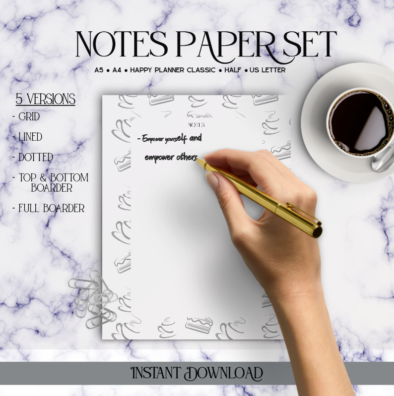 Basic Notes Paper Set