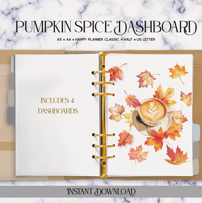 Pumpkin Spice Planner Dashboard