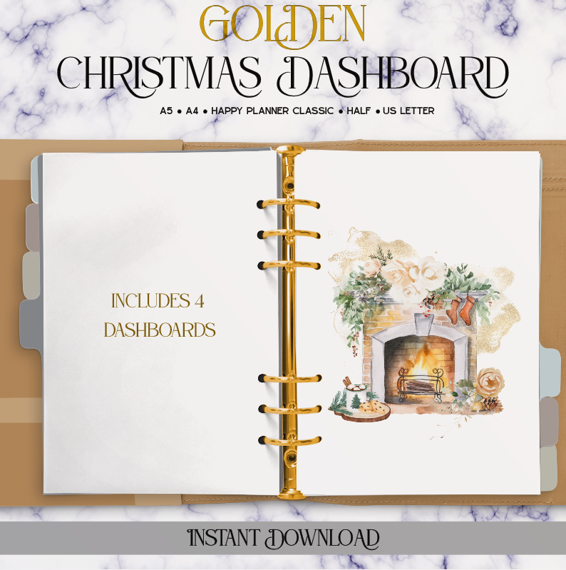 Golden Christmas Dashboard