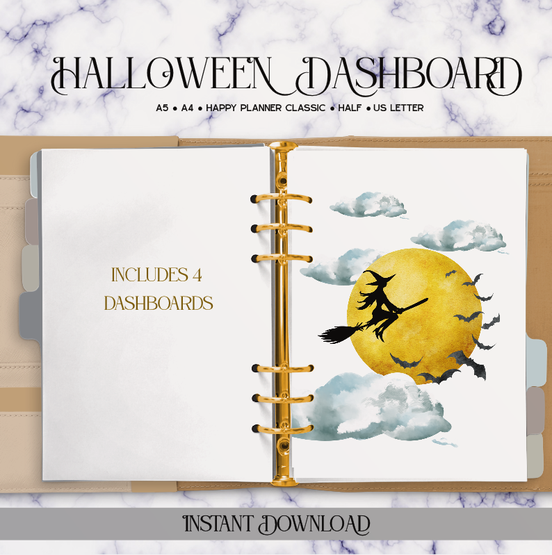 Halloween Planner Dashboard - Digital Download