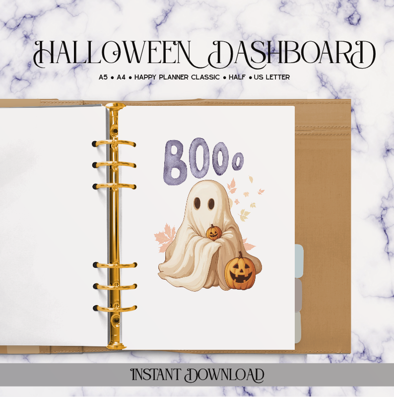 Halloween Planner Dashboard - Digital Download