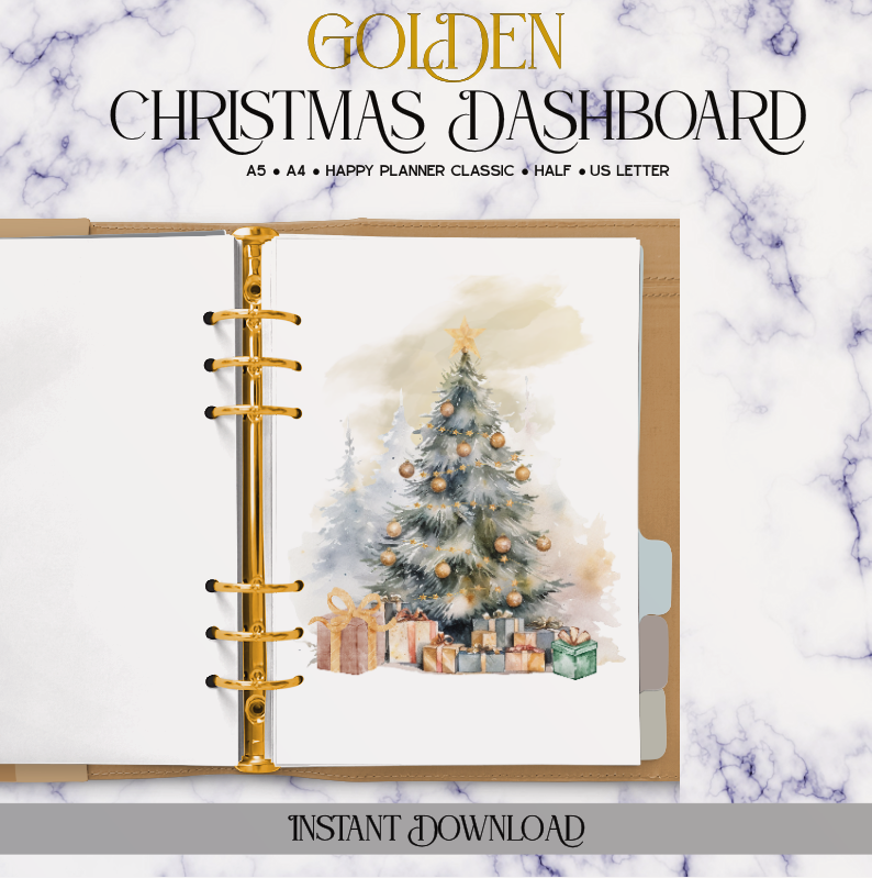 Golden Christmas Dashboard