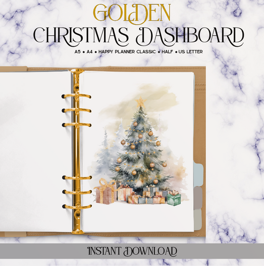 Golden Christmas Dashboard