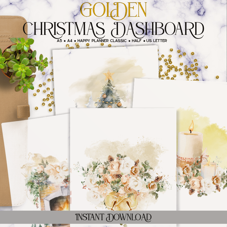 Golden Christmas Dashboard