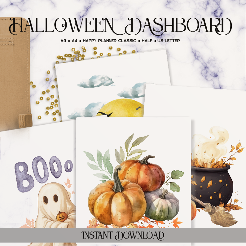 Halloween Planner Dashboard - Digital Download