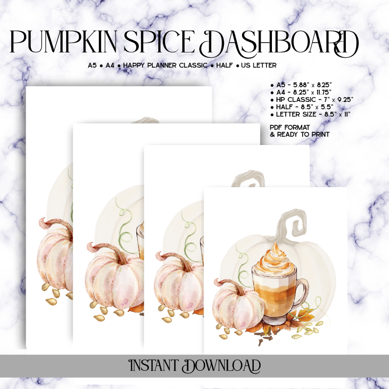 Pumpkin Spice Planner Dashboard