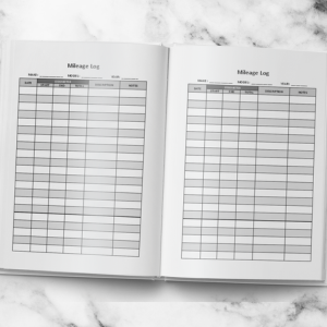 Mileage Log Book: Vehicle Mileage Notebook, Mileage Tracker for Business, Mileage Tracker for Taxes