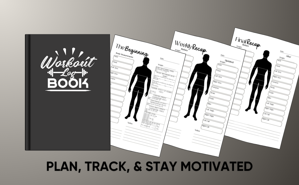 Workout Log Book: Exercise Notebook, Body Building Journal, and Fitness Diary