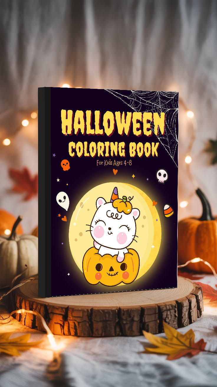 Halloween Coloring Book for Kids Ages 4-8